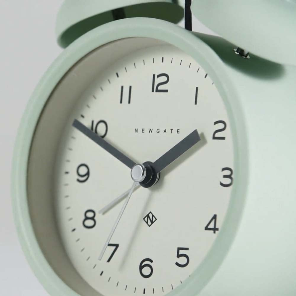 Newgate Charlie Bell Echo Alarm Clock Matte Neo Mint 14cm NGCBM134NM 4