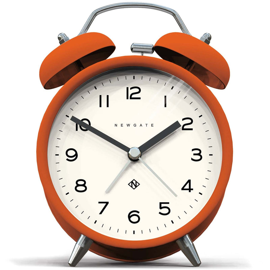 Newgate Charlie Bell Echo Alarm Clock Matte Orange 14cm NGCBM134PO 1