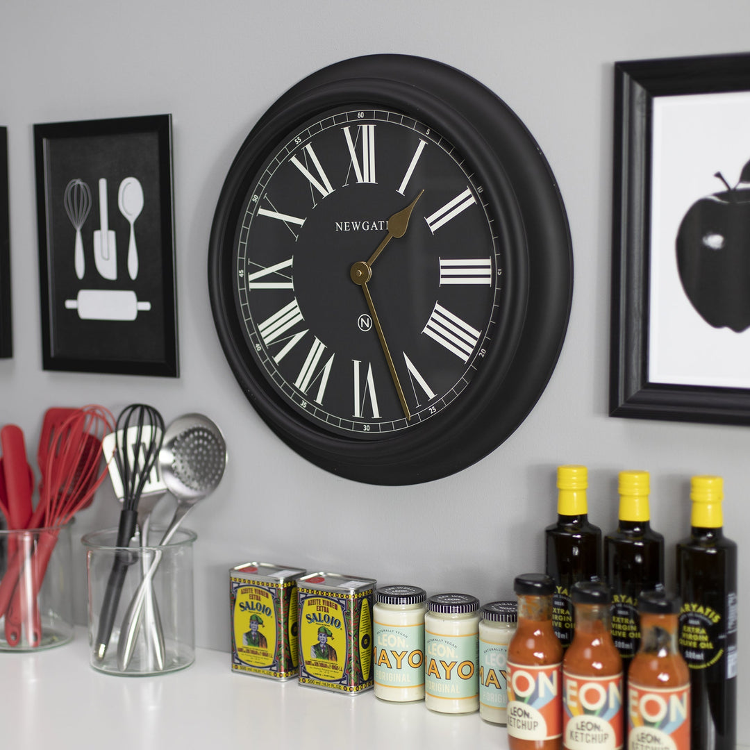 Newgate Chocolate Shop Wall Clock Black 50cm NGCHOC435CK 1