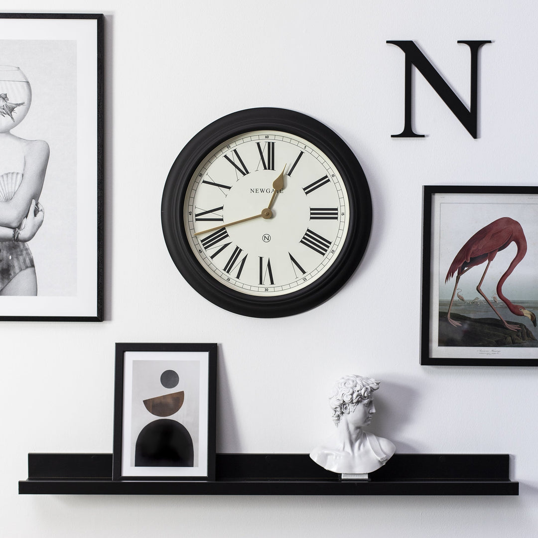 Newgate Chocolate Shop Wall Clock Black and Cream 50cm NGCHOC737CK 3