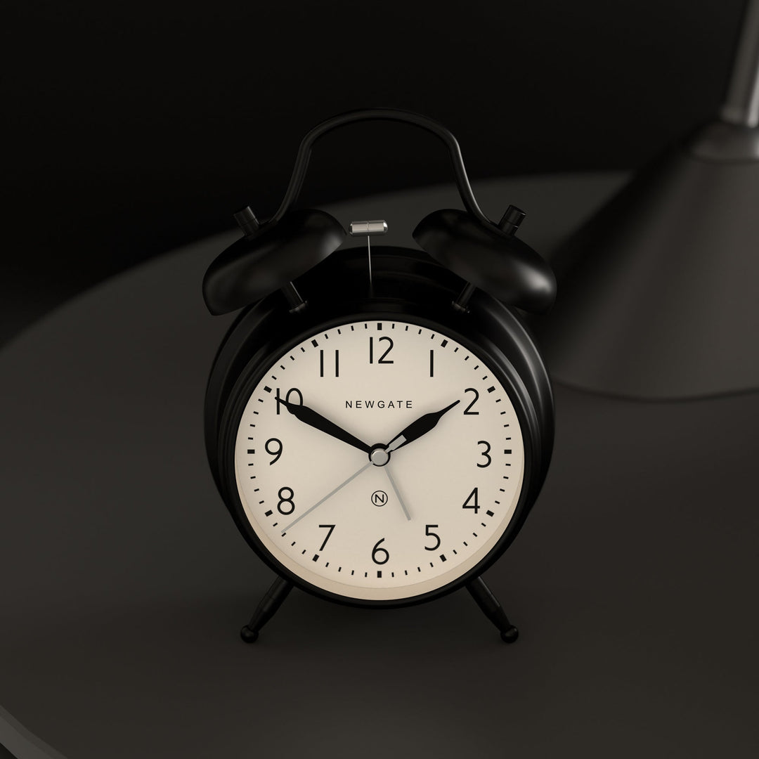 Newgate Covent Garden Twin Bell Alarm Clock Black 17cm NGCGAM587K 3