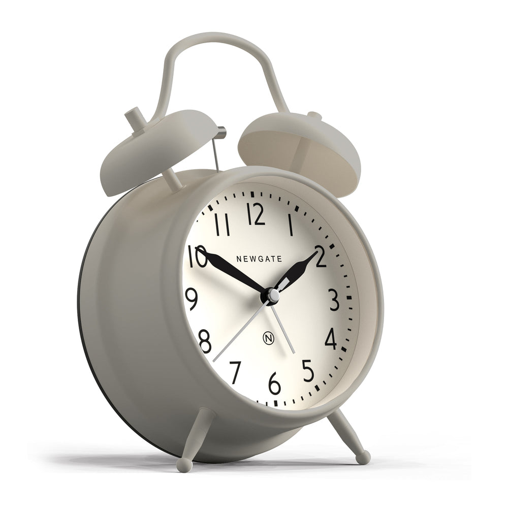 Newgate Covent Garden Twin Bell Alarm Clock Overcoat Grey 17cm NGCGAM587OGY 2