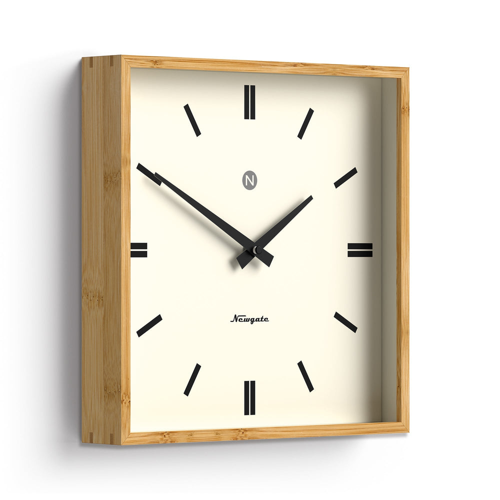 Newgate Fiji Square Bamboo Wall Clock Moped Dial 30cm NM-FIJ320LB 2