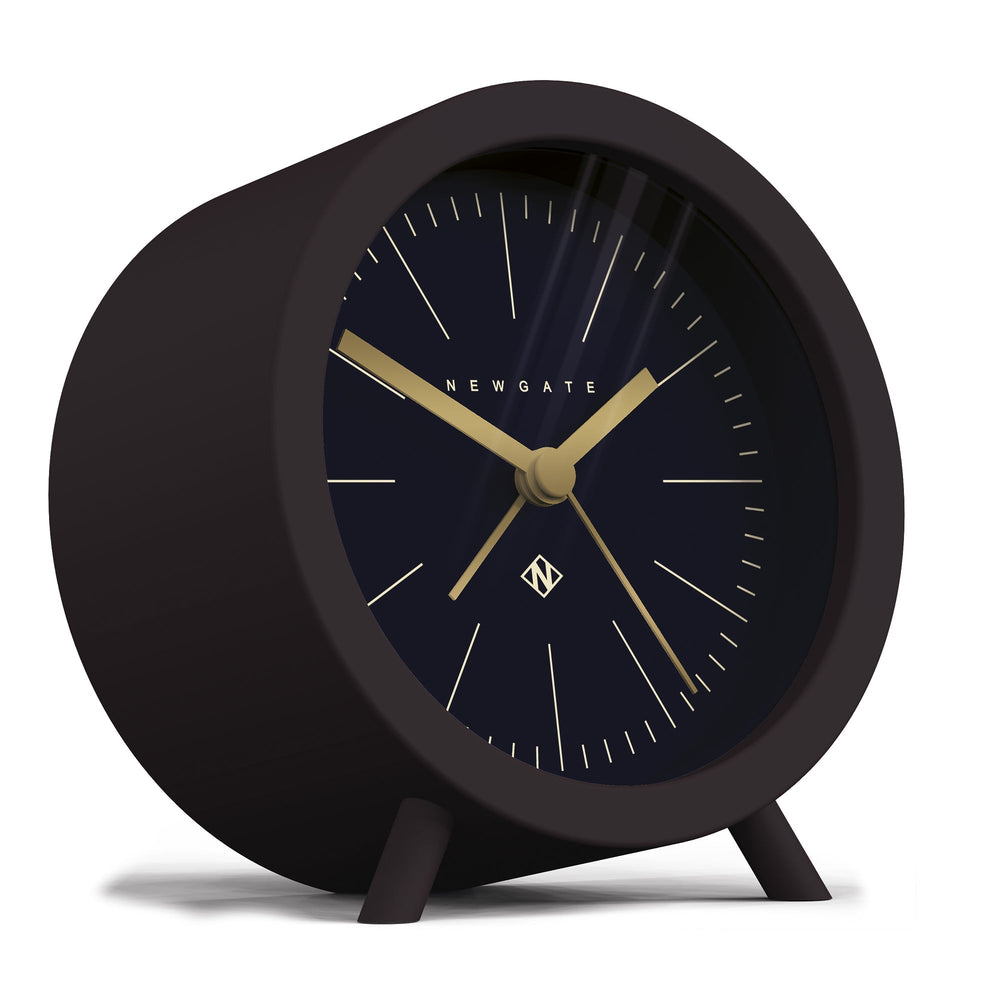 Newgate Fred Chocolate Brown Barrel Alarm Clock Petrol Blue 12cm NGFRED413CHK 2