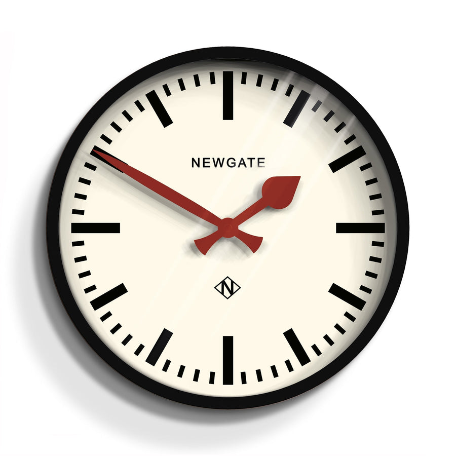 Newgate Luggage Station Wall Clock Black 30cm NGLUGG390K 1