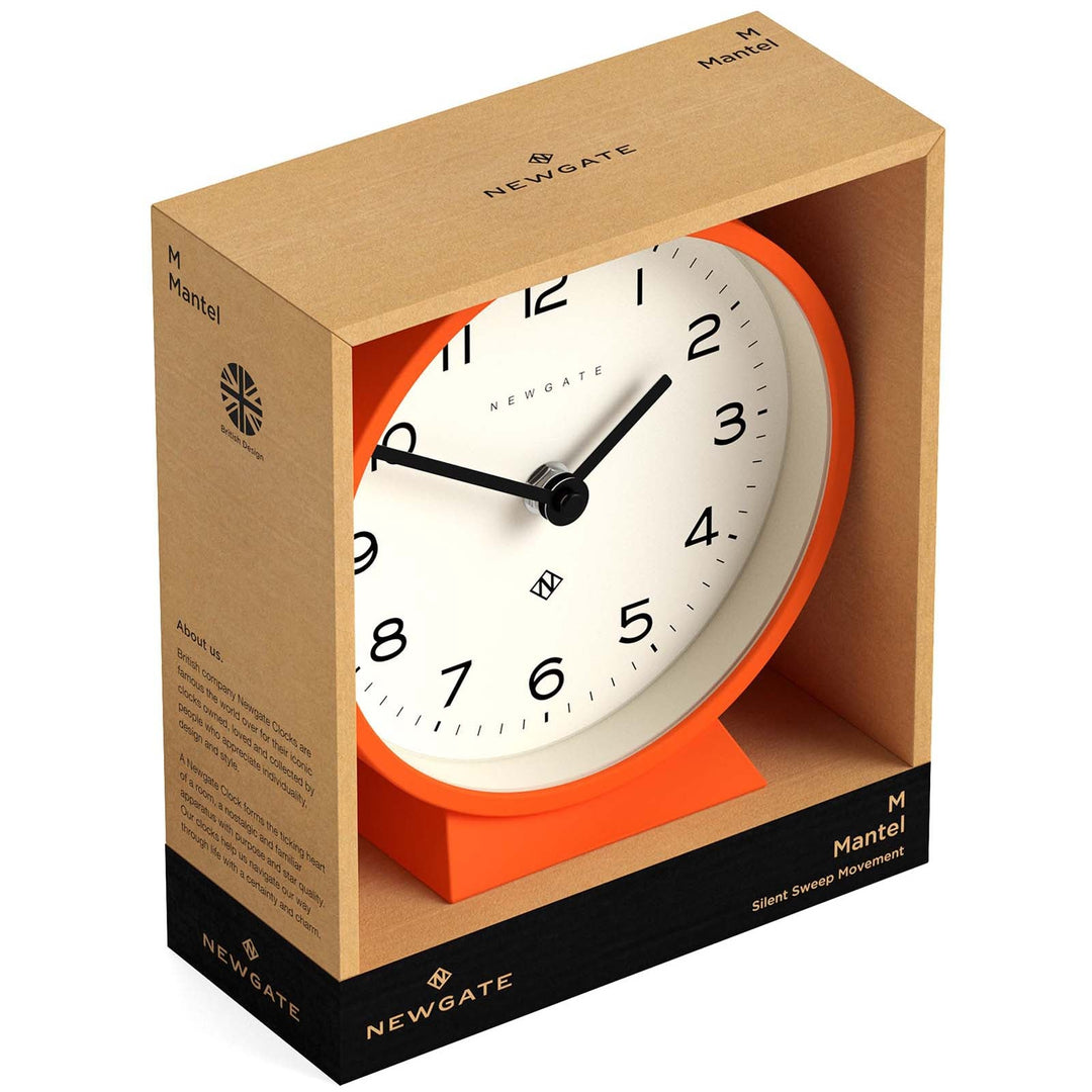 Newgate M Mantel Clock Orange 17cm NGMMAN678PO 5