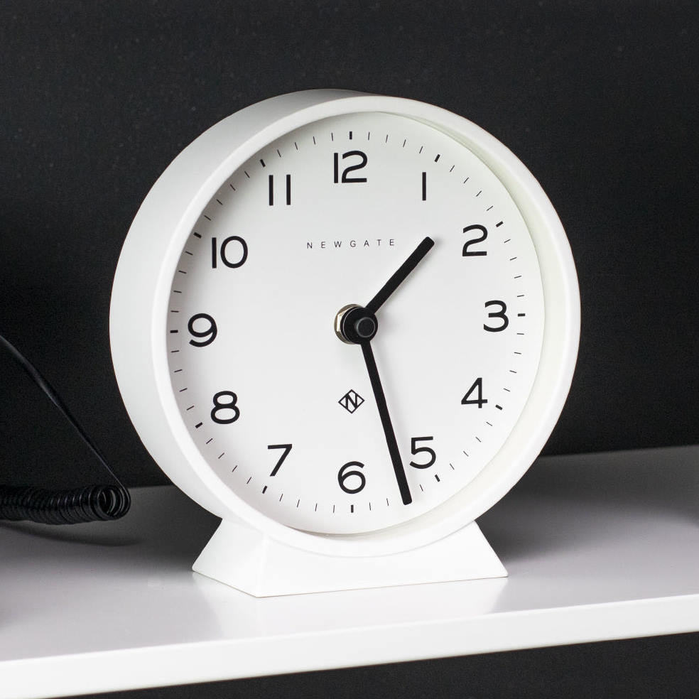 Buy Newgate M Mantel Clock Pebble White 17cm Online – Oh Clocks