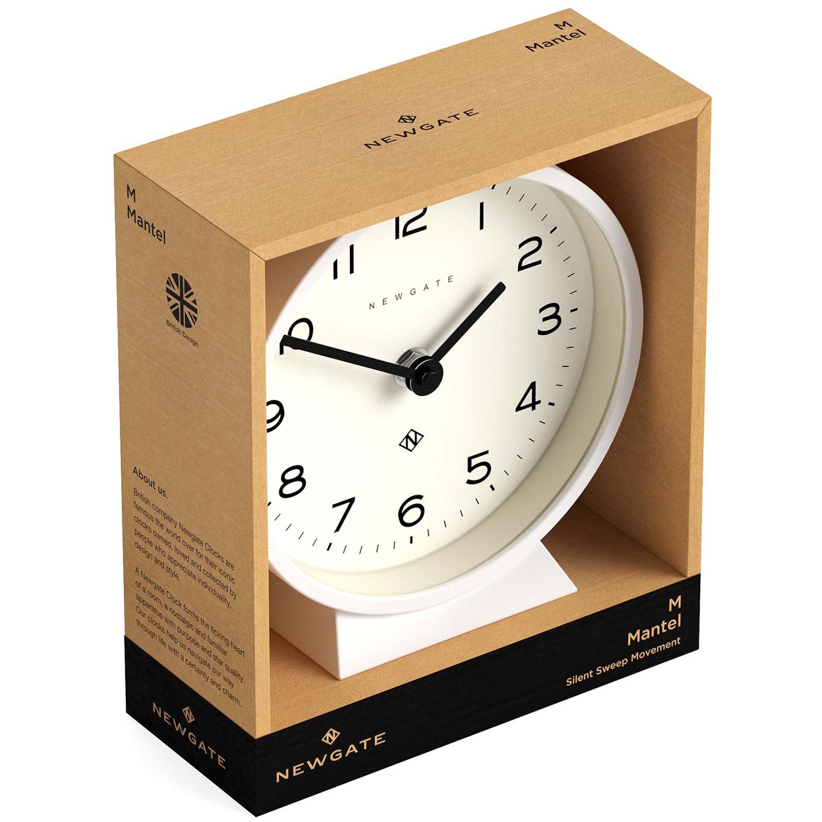 Buy Newgate M Mantel Clock Pebble White 17cm Online – Oh Clocks
