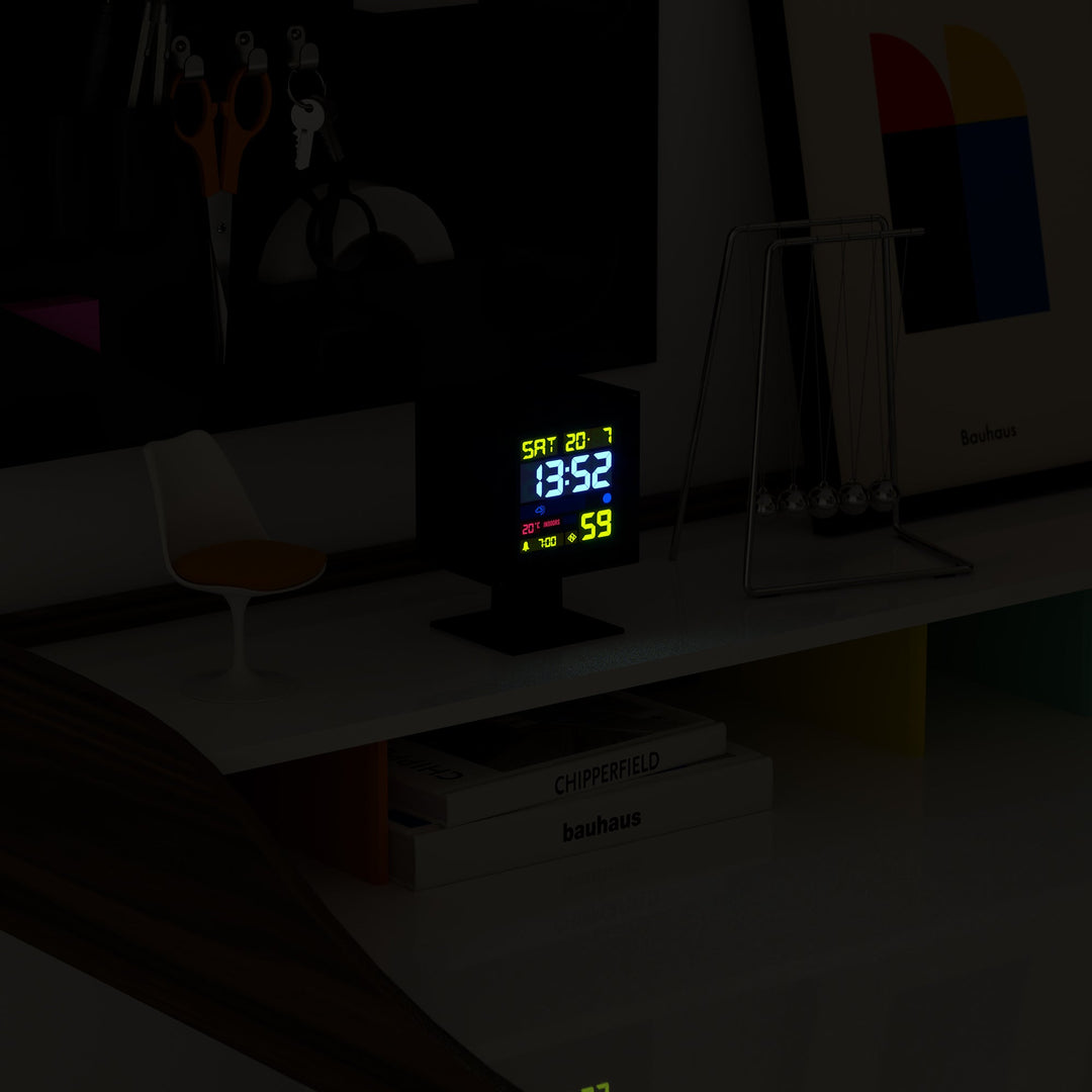 Monoluth Clock Buy Newgate Monolith Digital LCD Square Alarm Clock Black 14cm – Oh Clocks
