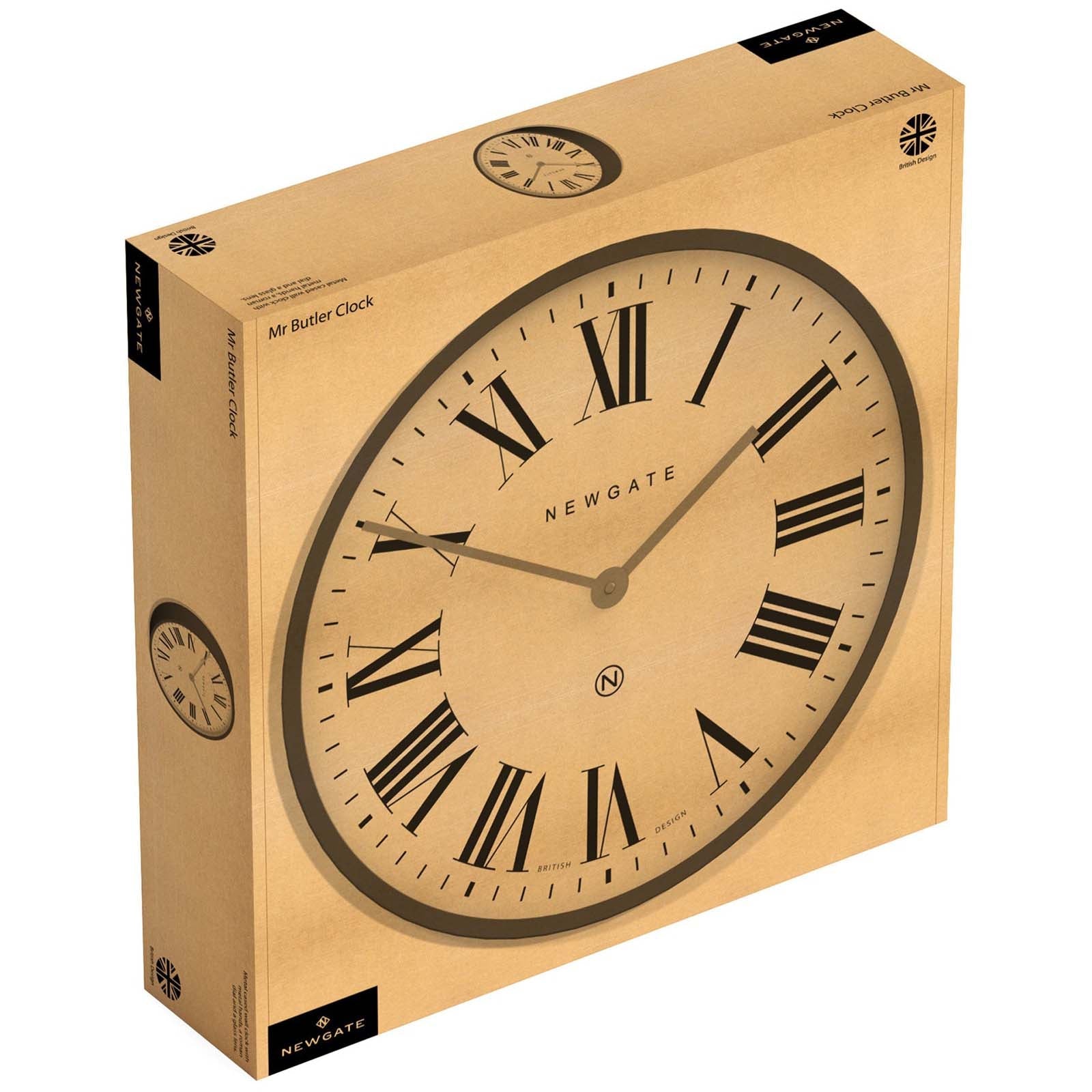 Buy Newgate Mr Butler Wall Clock Moonstone Grey Reverse Dial 45cm