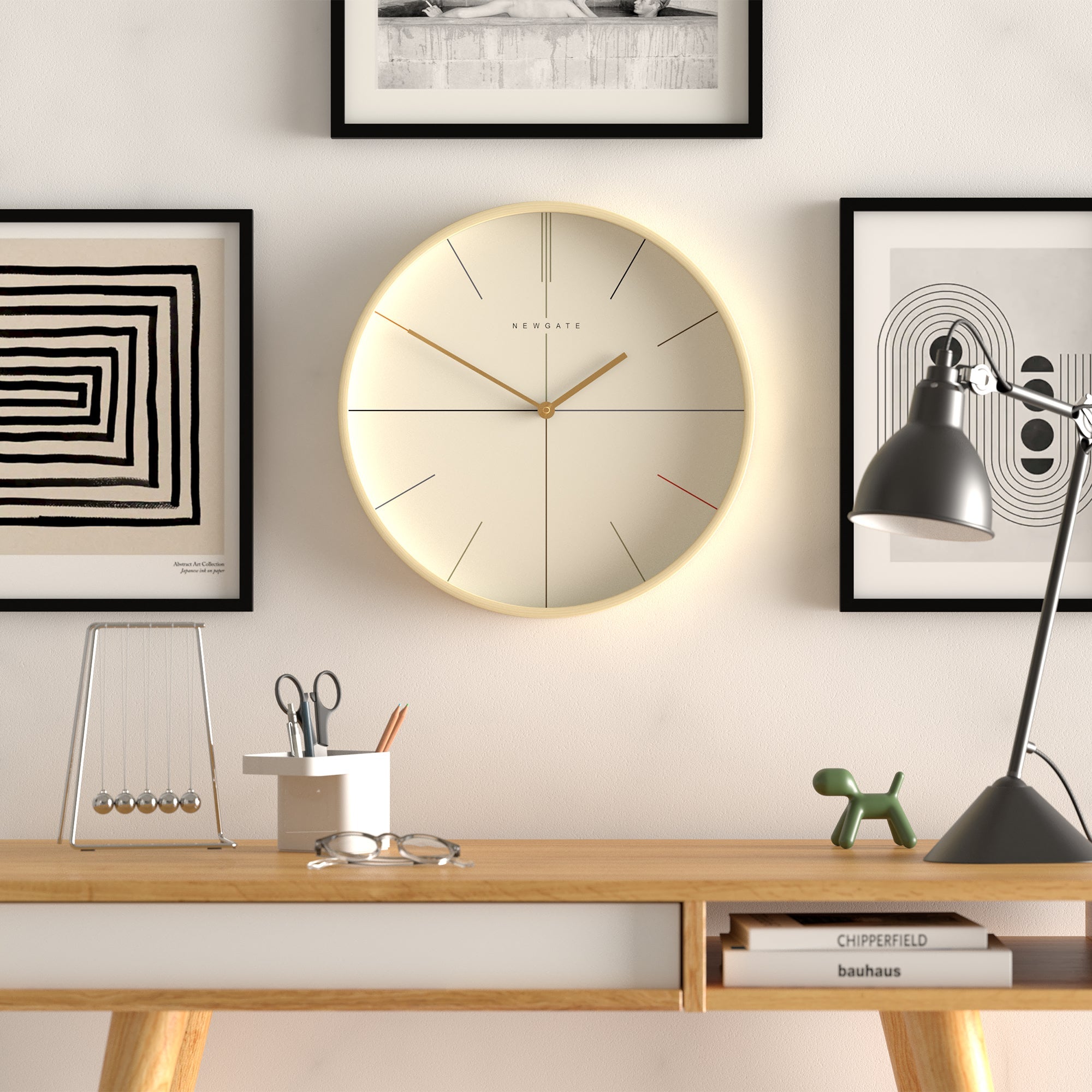 Buy Newgate Mr Clarke Hockey Pale Wood Wall Clock Cream Dial 41cm