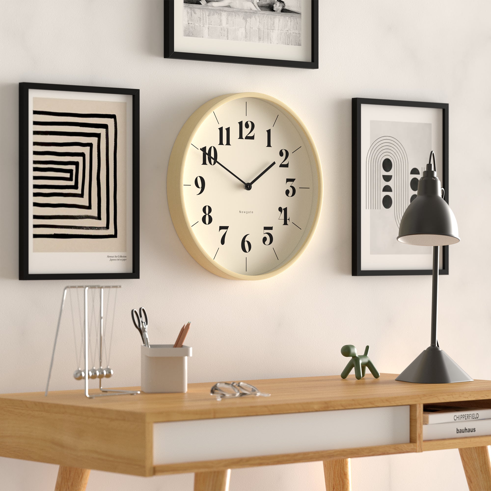 コンラン　NEWGATE MR CLARKE PALE WOOD CLOCK Buy Newgate Mr Clarke Hockey Pale Wood Wall Clock Cream Dial 41cm