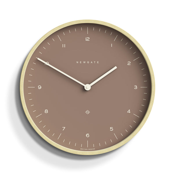 Buy Newgate Mr Clarke Pale Wood Wall Clock Burnt Sienna Grey 41cm