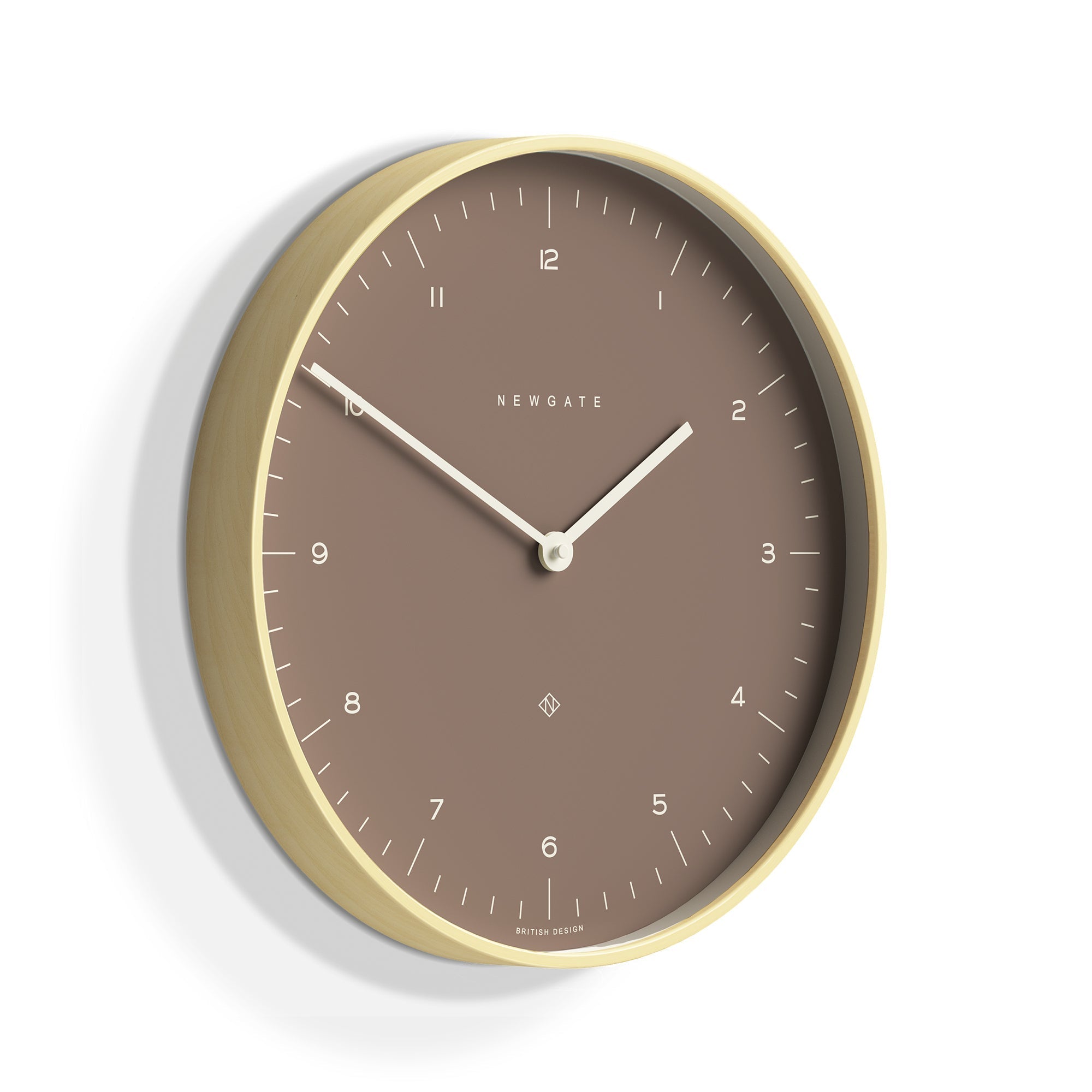 Buy Newgate Mr Clarke Pale Wood Wall Clock Burnt Sienna Grey 41cm