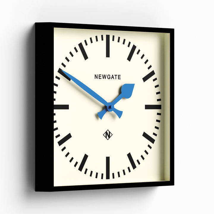 Newgate Number Five Square Station Wall Clock Blue Hands 34cm NGNUMFIV390KICE 2