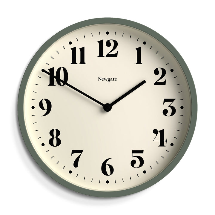 Newgate Number Four Wall Clock Asparagus Green 30cm NGNUMFOU240ASG 1