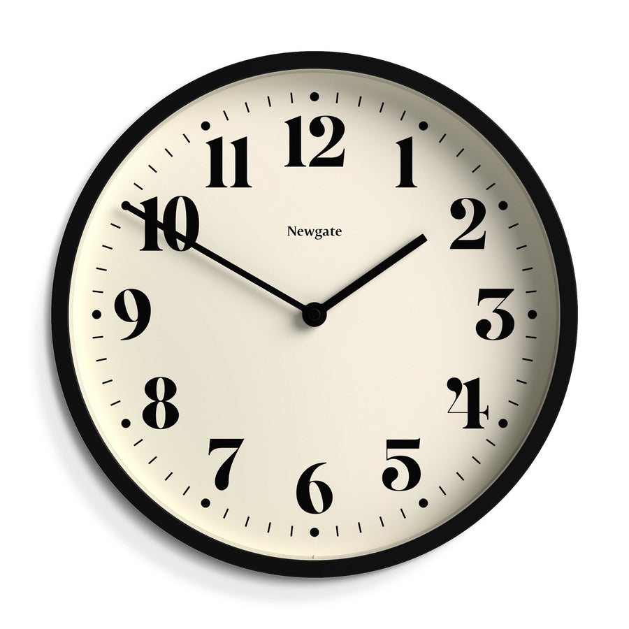 Newgate Number Four Wall Clock Black 30cm NGNUMFOU240K 1