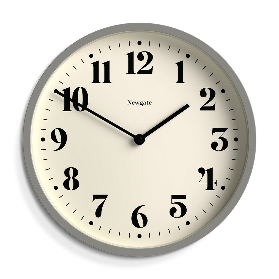 Newgate Number Four Wall Clock Posh Grey 30cm NGNUMFOU240PGY 1