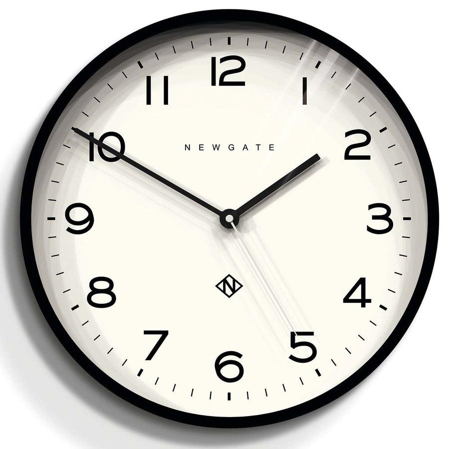 Newgate Number Three Echo Wall Clock Silicone Black 38cm NGNUMTHR129K 1