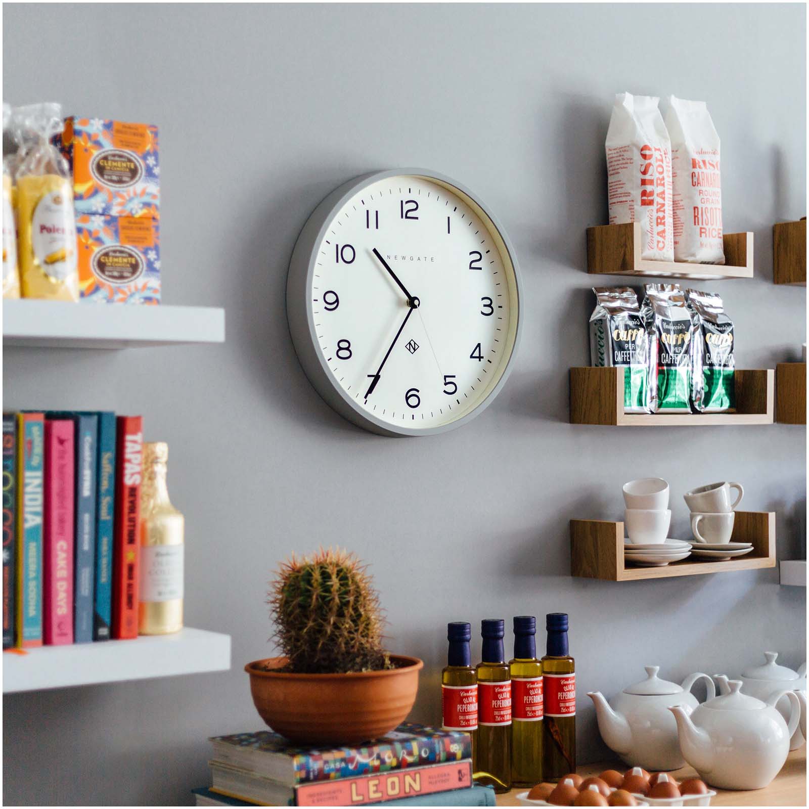 Newgate Number Three Echo Wall Clock Silicone Grey 38cm NGNUMTHR129PGY 4
