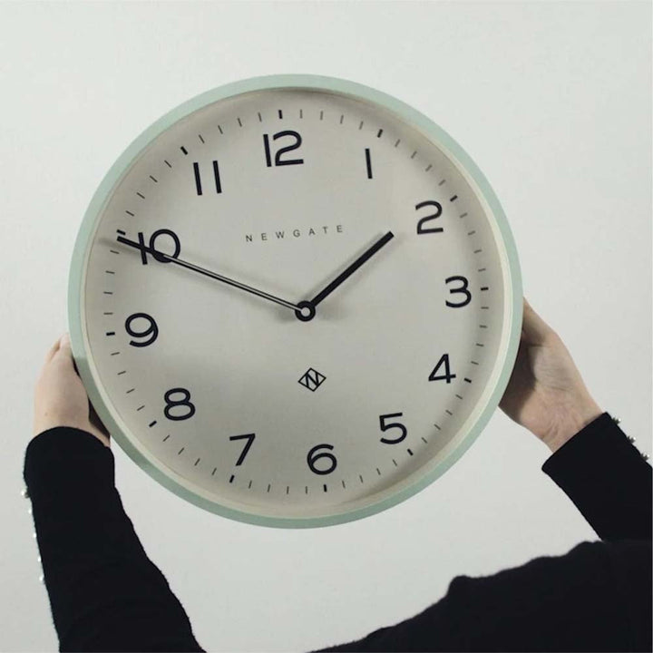 Newgate Number Three Echo Wall Clock Silicone Neo Mint 38cm NGNUMTHR129NM 5