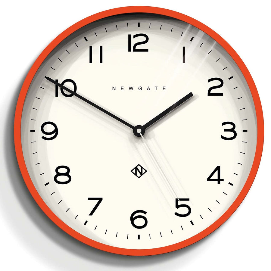 Newgate Number Three Echo Wall Clock Silicone Orange 38cm NGNUMTHR129PO 1