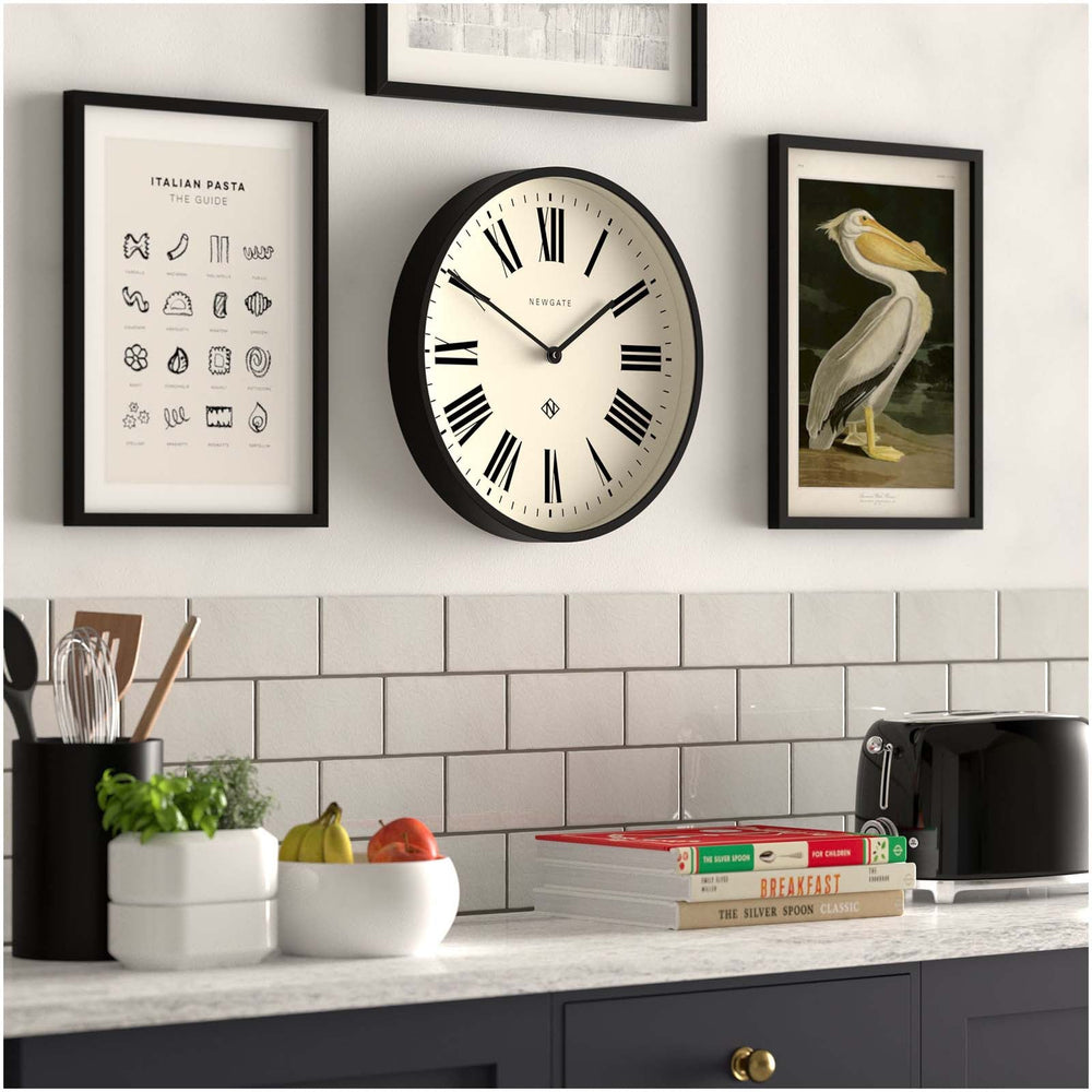 Newgate Number Three Italian Wall Clock Black 38cm NGNUMTHR148K 4