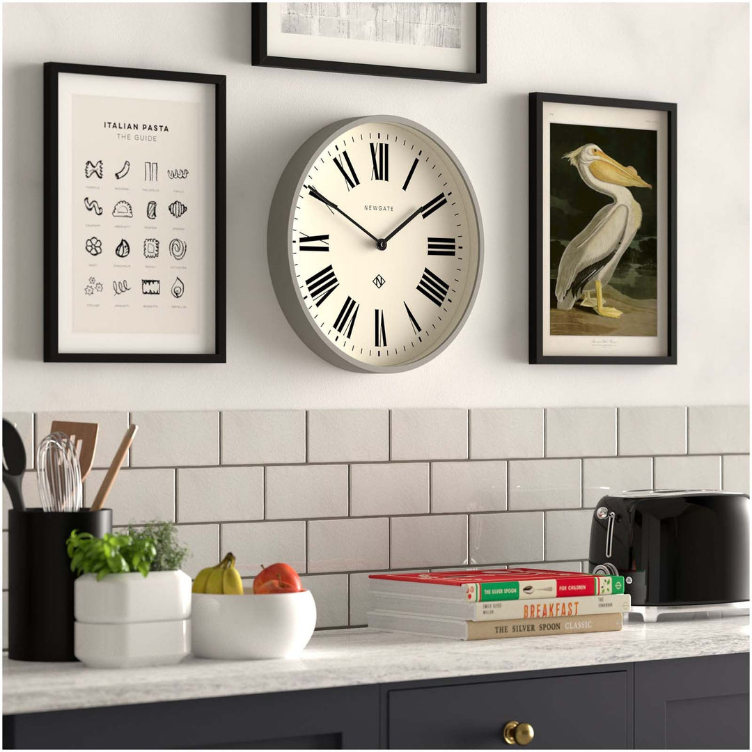 Newgate Number Three Italian Wall Clock Grey 38cm NGNUMTHR148PGY 4