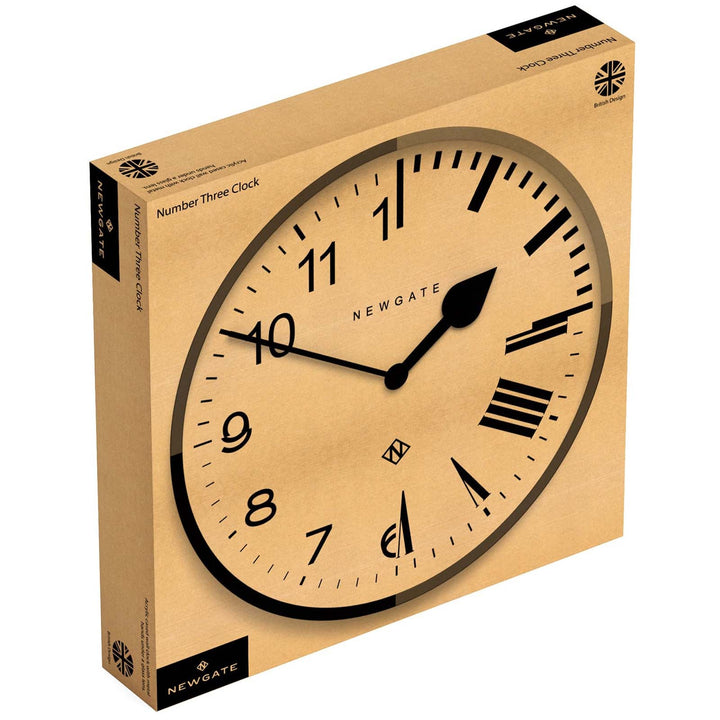 Newgate Number Three Italian Wall Clock Grey 38cm NGNUMTHR148PGY 5