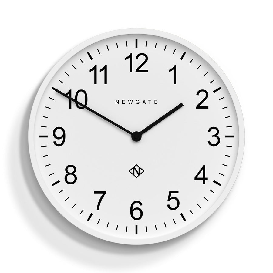 Newgate Professor Number Three Wall Clock White 38cm NGNUMTHR90PW 1