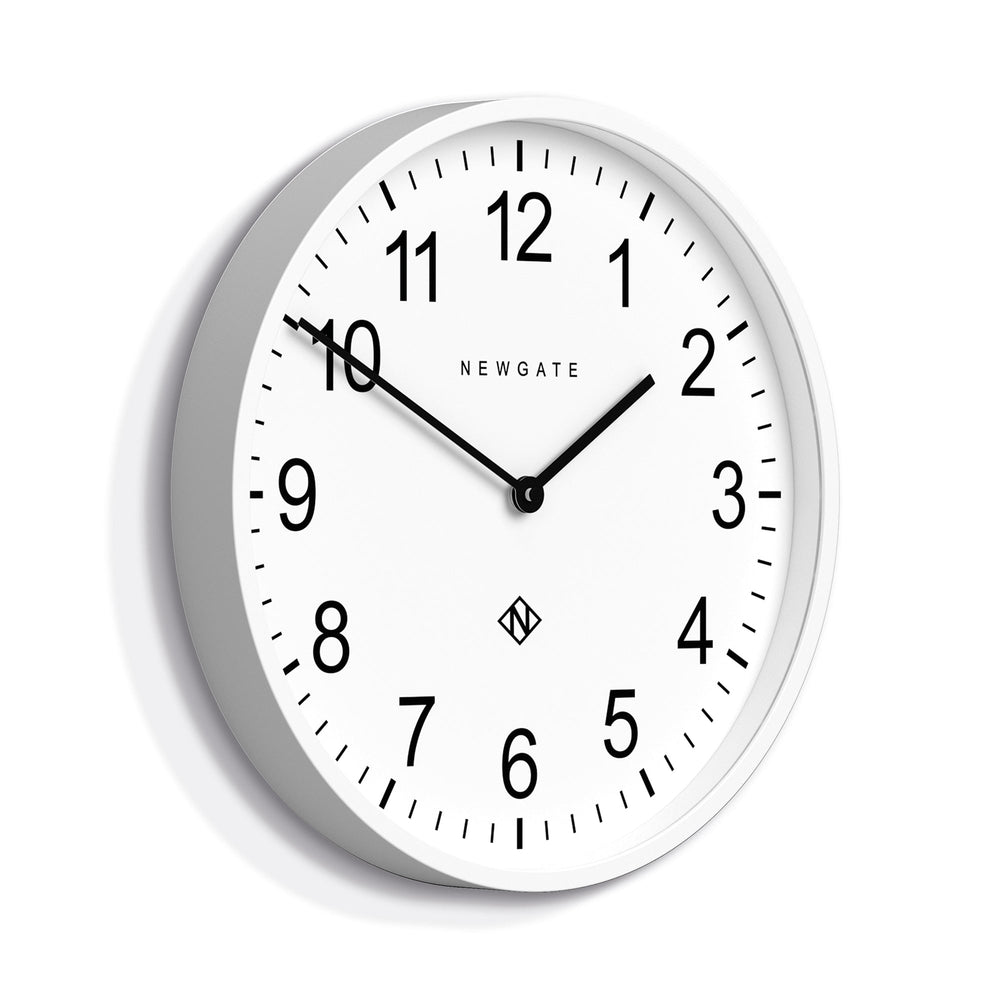 Newgate Professor Number Three Wall Clock White 38cm NGNUMTHR90PW 2