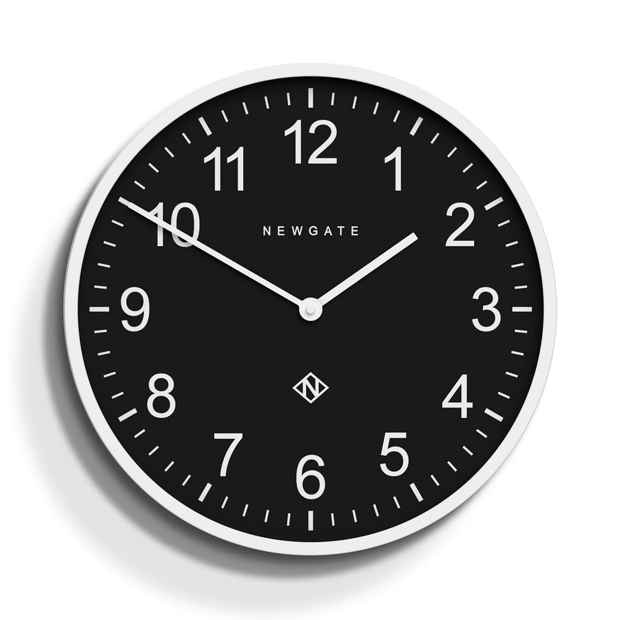 Newgate Professor Number Three Wall Clock White and Black 38cm NGNUMTHR436PW 1