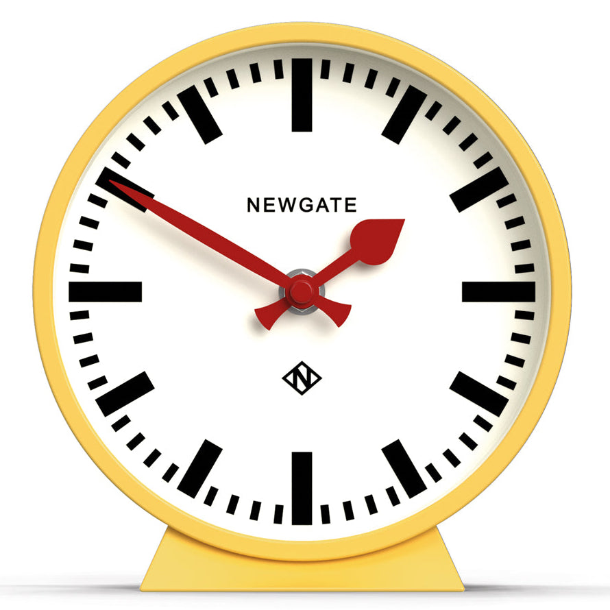 Newgate Railway Mantel Clock Cheeky Yellow 17cm NGMMAN390CHY 1