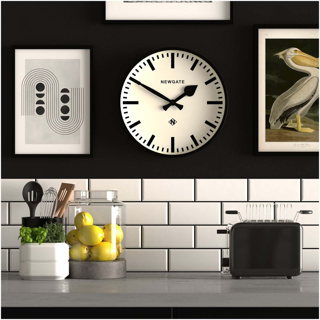 Newgate Railway Wall Clock Black 38cm NGNUMTHR390K 2