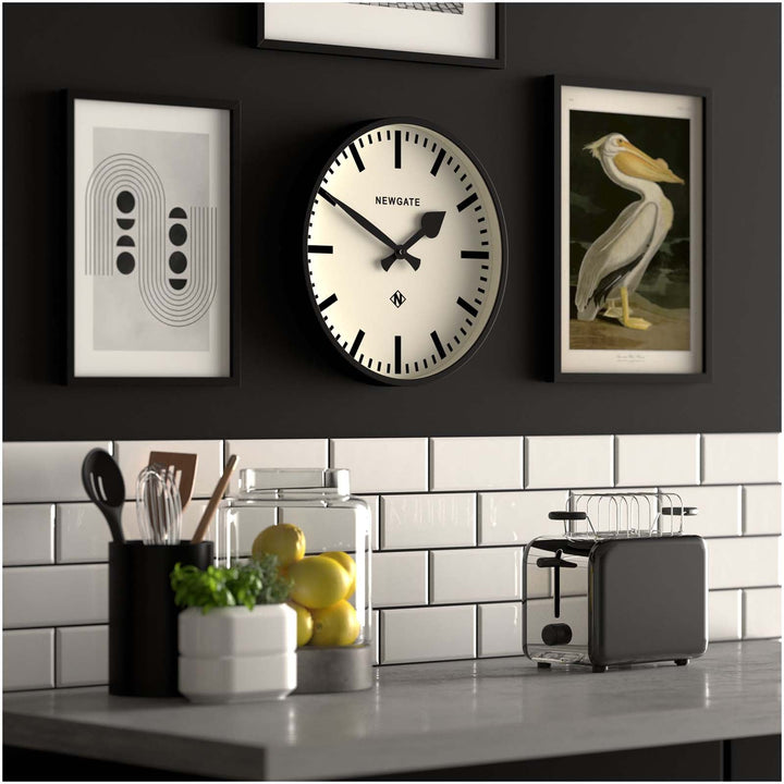 Newgate Railway Wall Clock Black 38cm NGNUMTHR390K 3