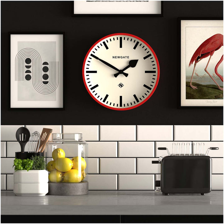 Newgate Railway Wall Clock Red 38cm NGNUMTHR390FER 3