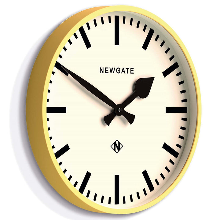 Newgate Railway Wall Clock Yellow 38cm NGNUMTHR390CHY 1