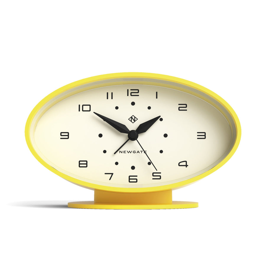 Newgate Ronnie Retro Oval Alarm Clock Yellow 16cm NGALM/RON34Y 1