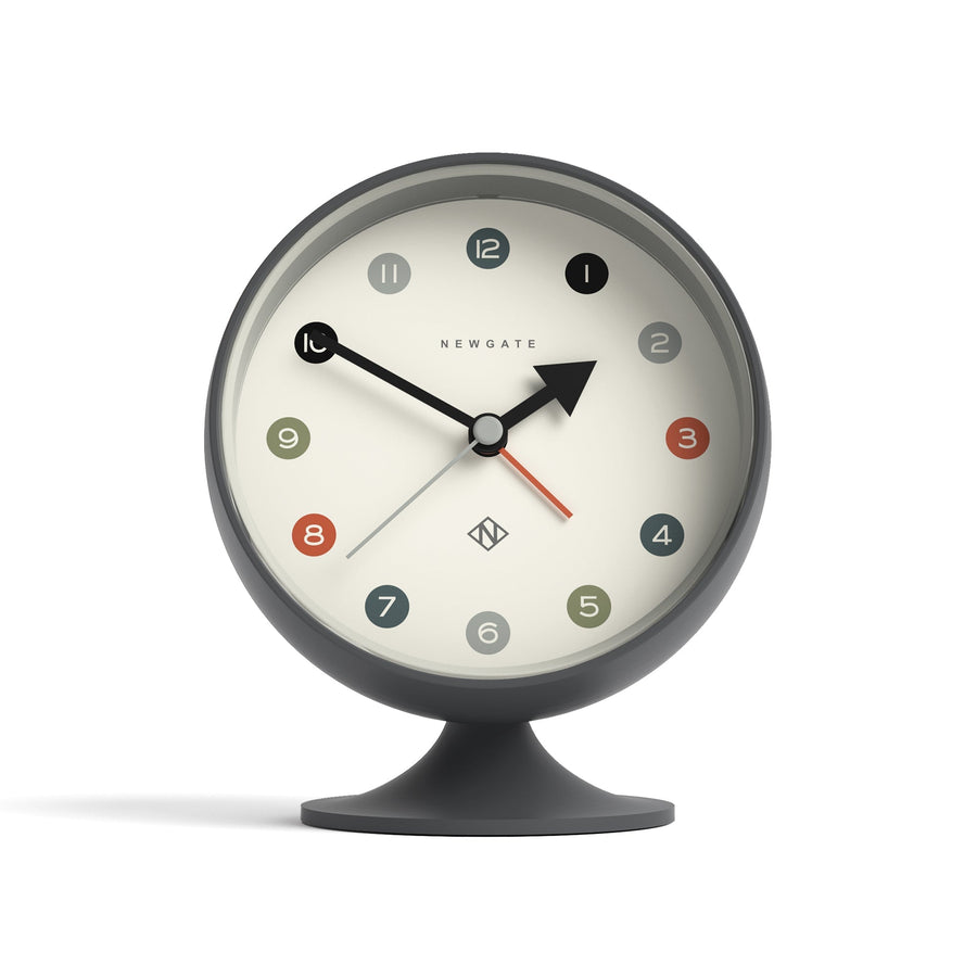 Newgate Spheric Alarm Clock Moonstone Grey 14cm NGALM/SPH35BGY 1