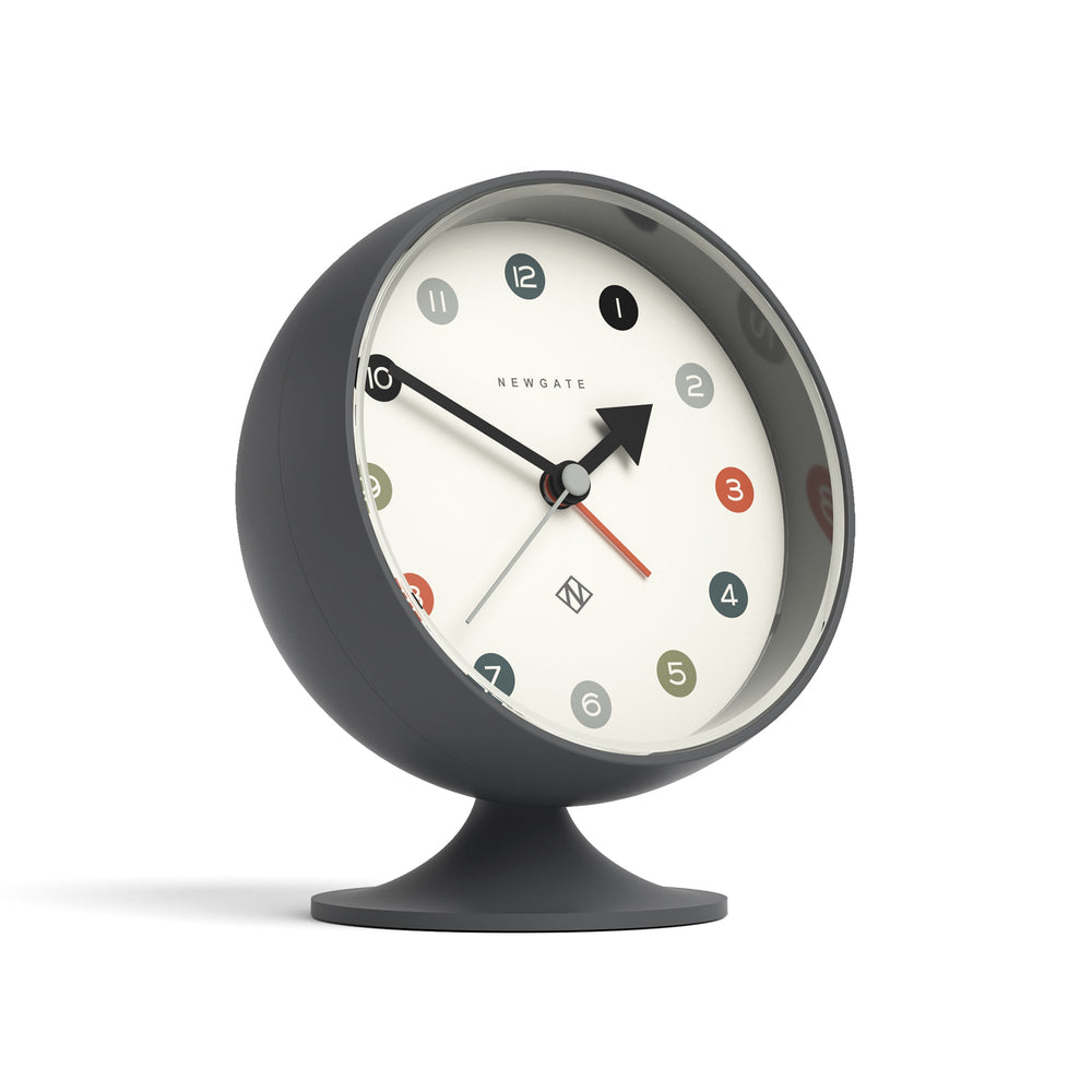 Newgate Spheric Alarm Clock Moonstone Grey 14cm NGALM/SPH35BGY 2