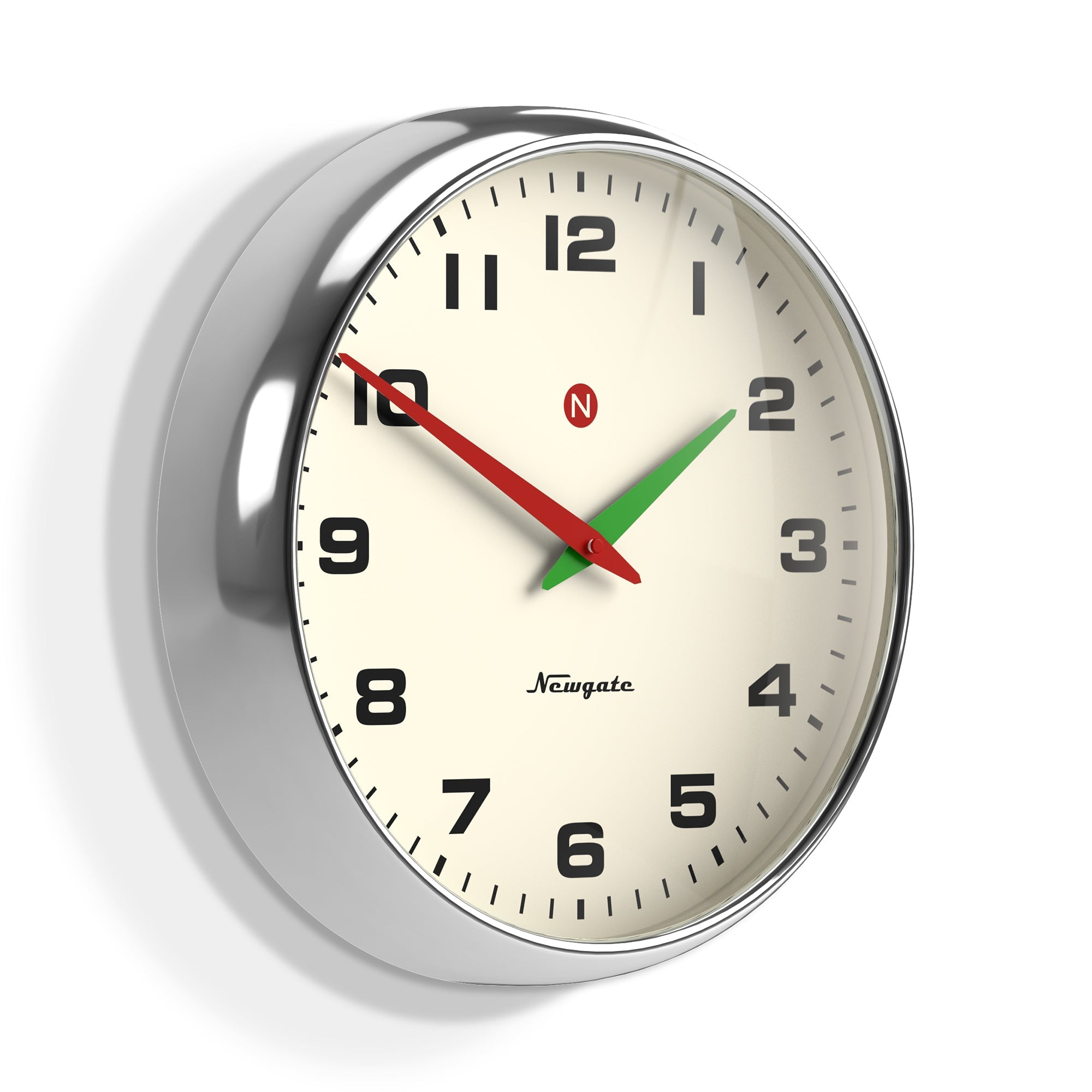 NEWGATE Brixton Wall Clock Chrome 掛け時計 Newgate-Superstore-Retro-Wall-