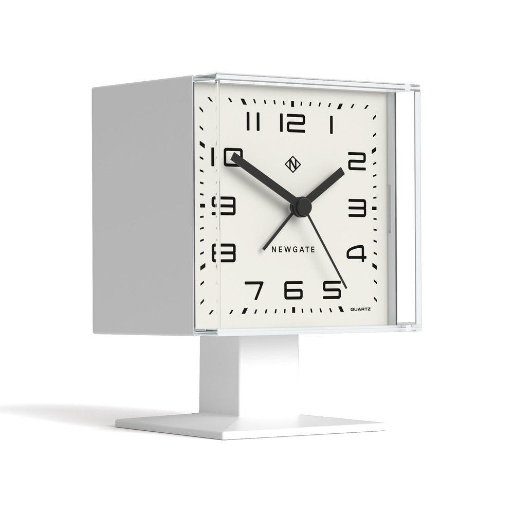 Newgate Victor Mid Century Retro Alarm Clock Pebble White 14cm NGALM/VIC67PW 2
