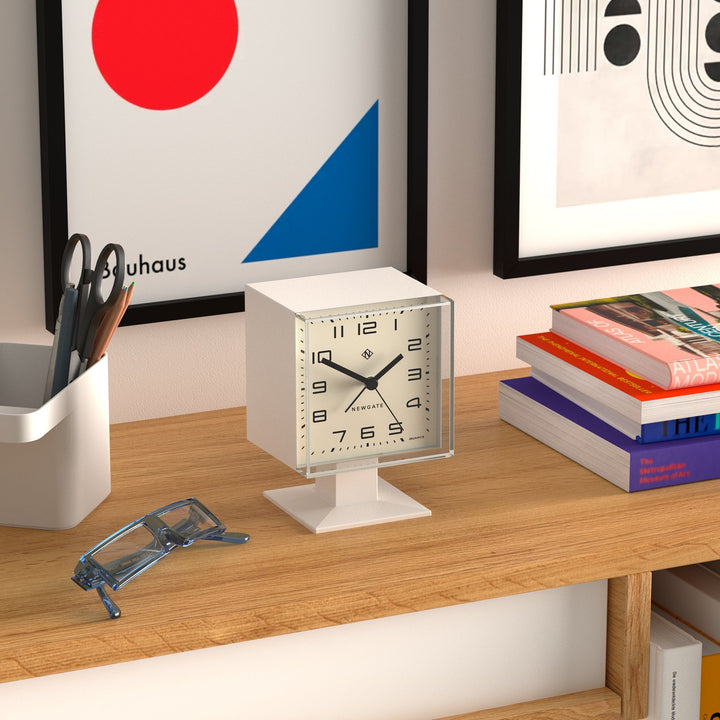 Newgate Victor Mid Century Retro Alarm Clock Pebble White 14cm NGALM/VIC67PW 4