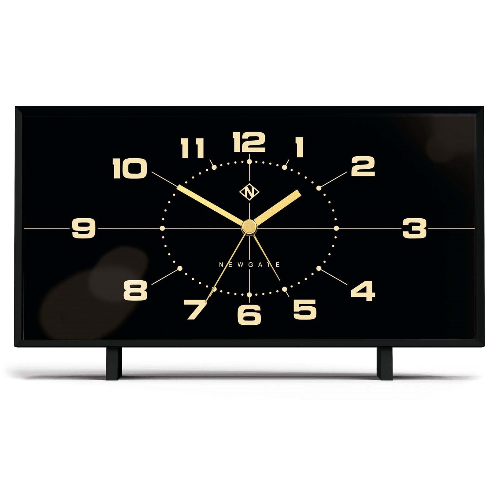 Buy Newgate Wideboy Alarm Clock Black Reverse Dial 21cm Online