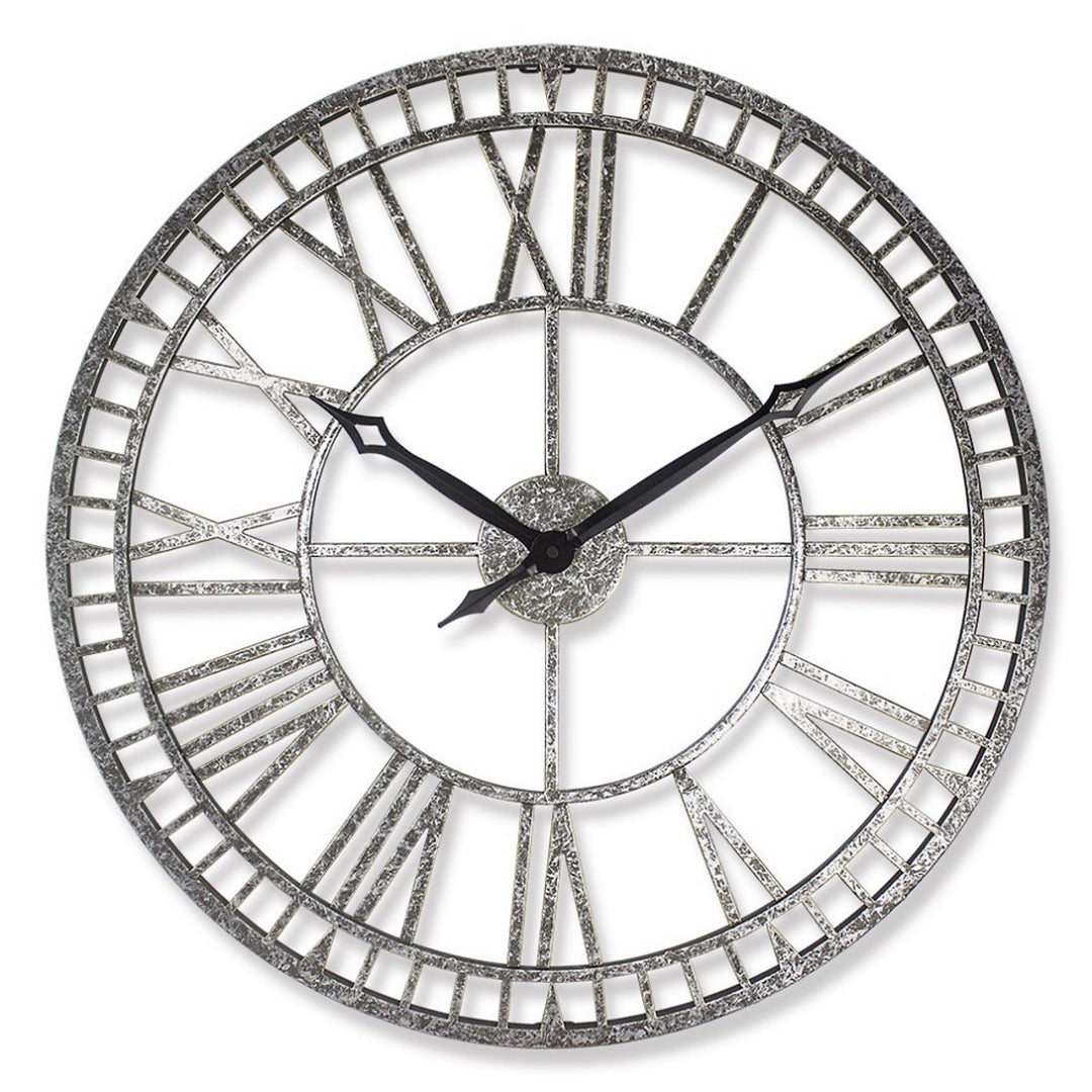 North Shore Dean Large Iron Wall Clock Antique 61cm 64015 1