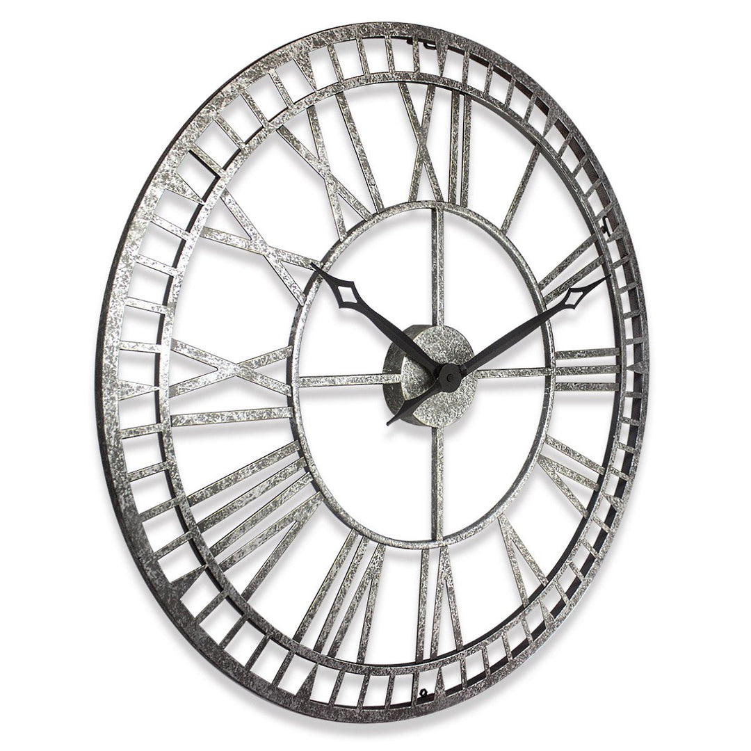 North Shore Dean Large Iron Wall Clock Antique 61cm 64015 2