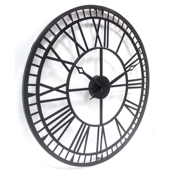 North Shore Dean Large Iron Wall Clock Black 61cm 64014 2