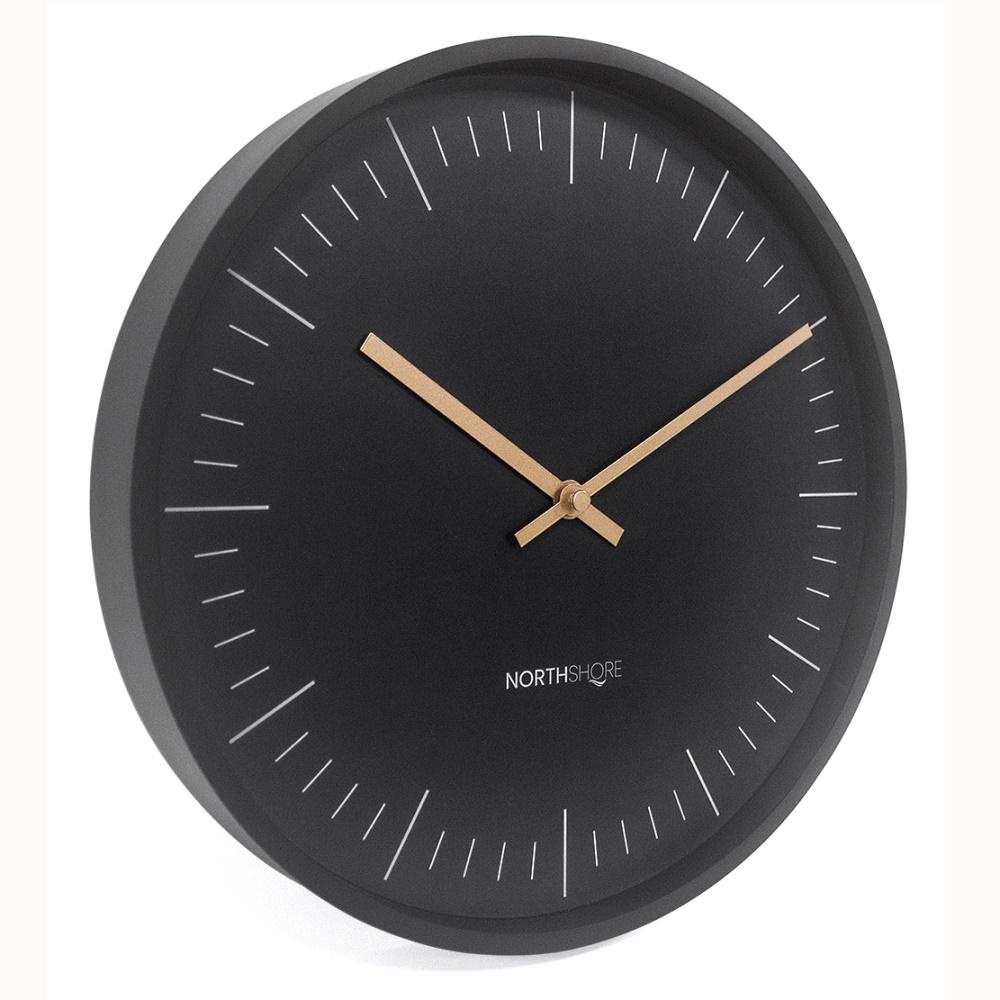 North Shore Leroy Modern Wall Clock Black 32cm 64003 2