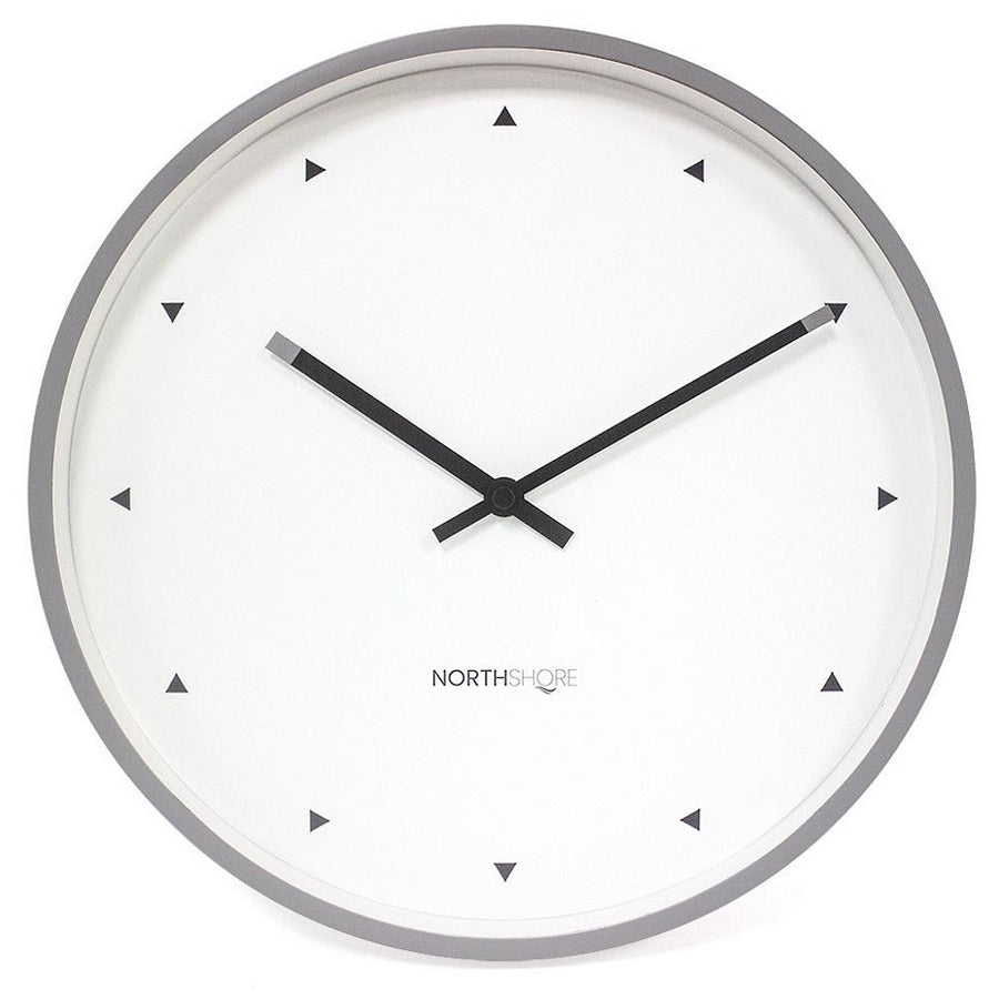 North Shore Leroy Modern Wall Clock Grey 32cm 64004 1