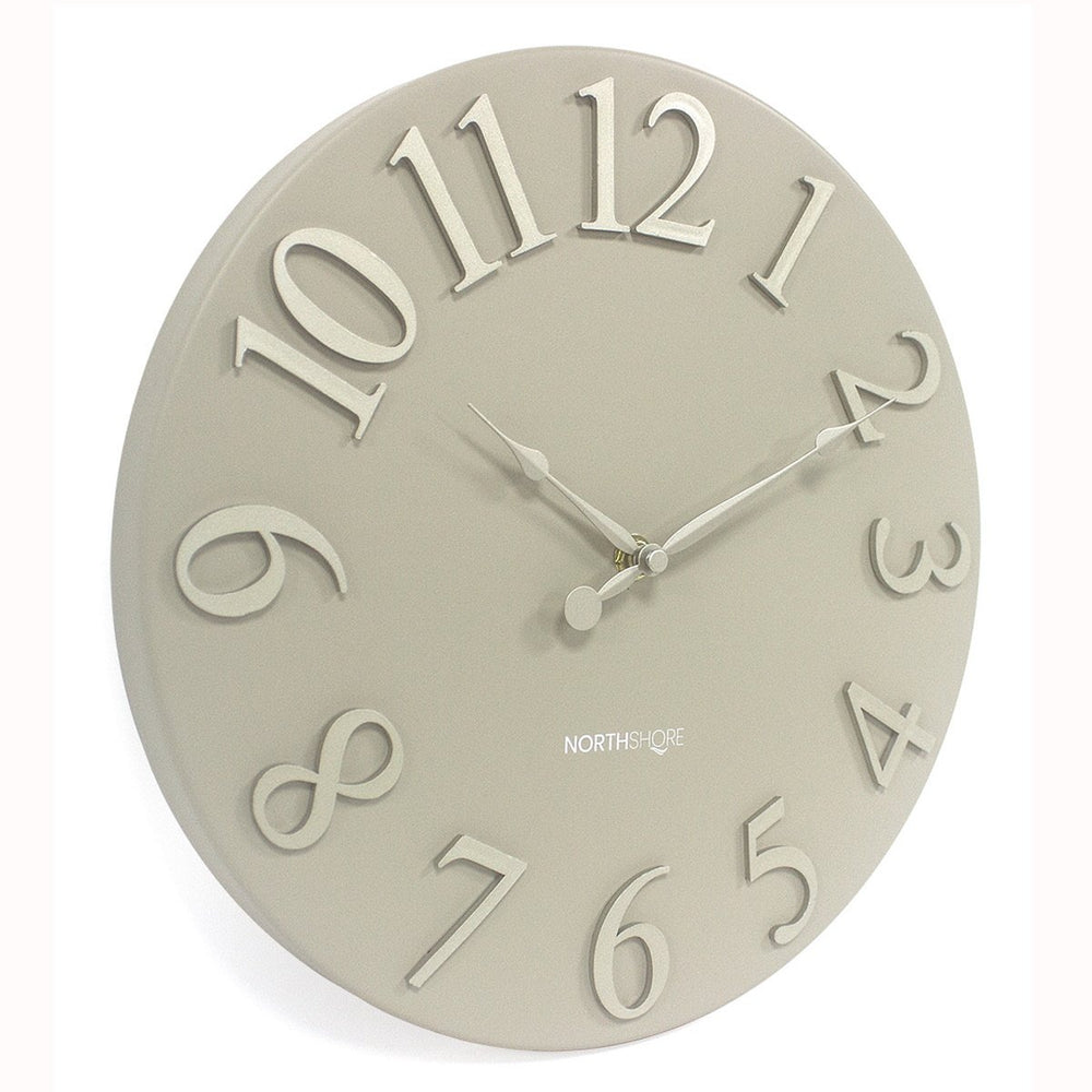 North Shore Mathilde Open Metal Wall Clock Sandstone 30cm 64009 2